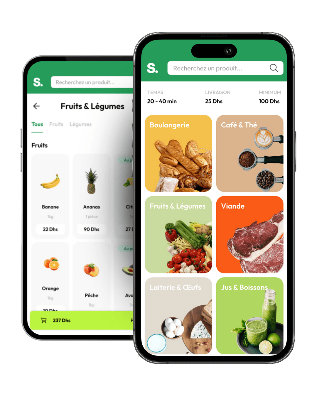 Application de commande en ligne pour chaîne d'épiceries