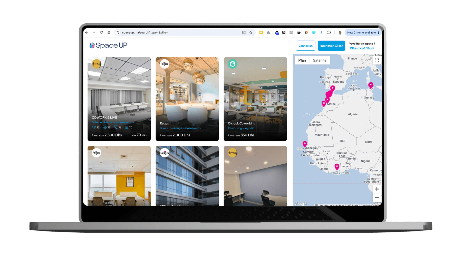 Preview of the SpaceUp site